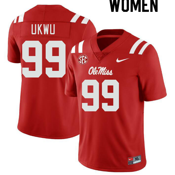 Women #99 Isaac Ukwu Ole Miss Rebels College Football Jerseyes Stitched Sale-Red